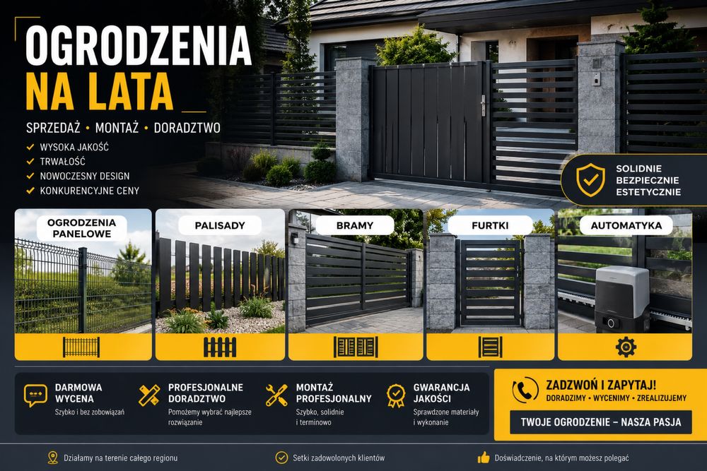 Ogridzenia/Sprzedaż/Montaż