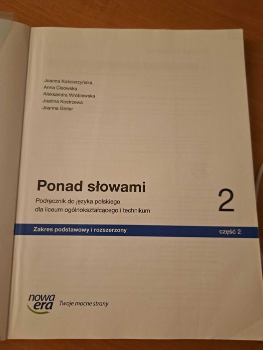 Ponad słowami. Klasa 2, część 1 i część 2 - komplet
