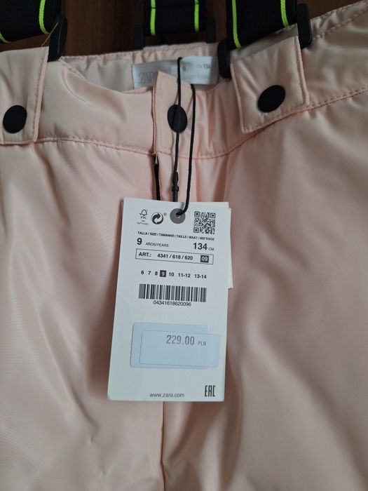 Komplet narciarski Zara rozm.134/140
