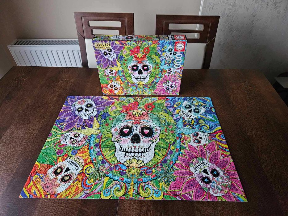 Puzzle Educa Neon Fluorescent Jigsaw Sugar Skulls