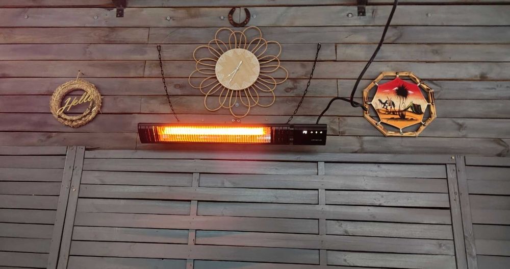 NOWY Promiennik Czasowy Podczerwieni Wiszący 2.5kW LED IP65 Pilot Zasięg 5m