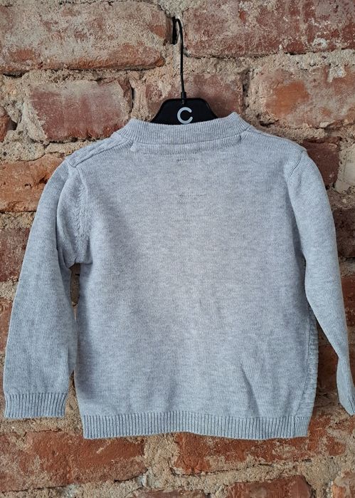 ZARA sweterek sweter 92 szary cieplutki elegancki chrzest