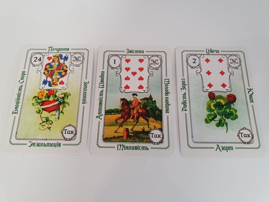 Карти Ленорман зі словами - підказками