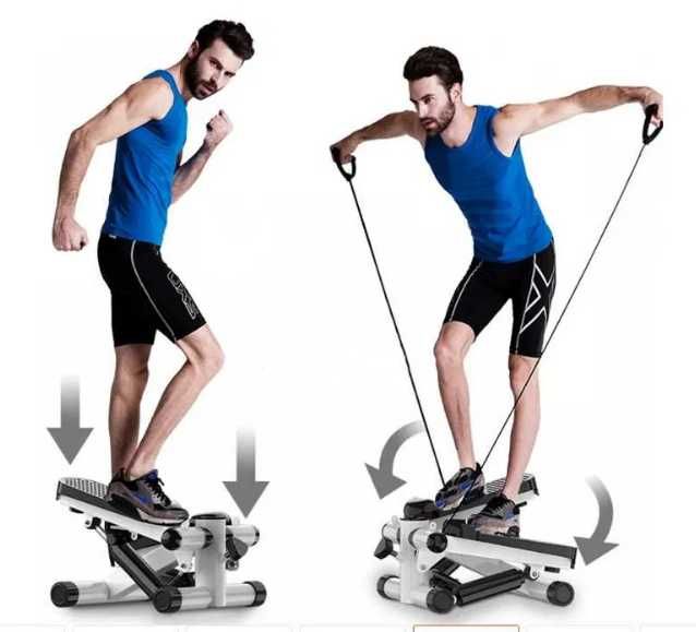 Тренажер для ног с монитором степпер Springos степер - степпер белий