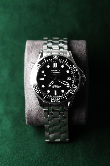 Zegarek Seiko Mod Seamaster Black Custom Mod