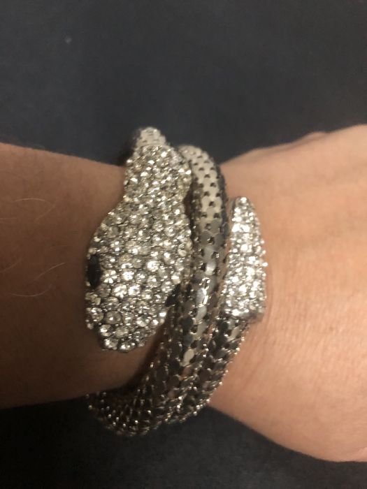 Pulseira  cobra prateada