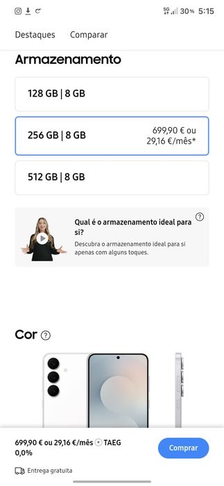 SAMSUNG S25 256 GB FE (Fã Edition)