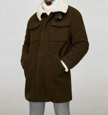 LUX,ZARA,WEŁNIANY Płaszcz/Kurtka, Ocieplona, L,