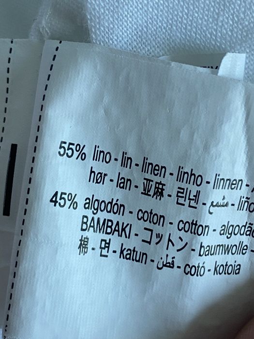 Zara білосніжна лляна сорочка белая льняная