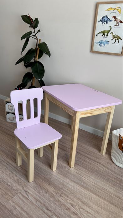 Дитячий столик та стільчик стіл і стільчик з нішею пеналом дитячі мебл