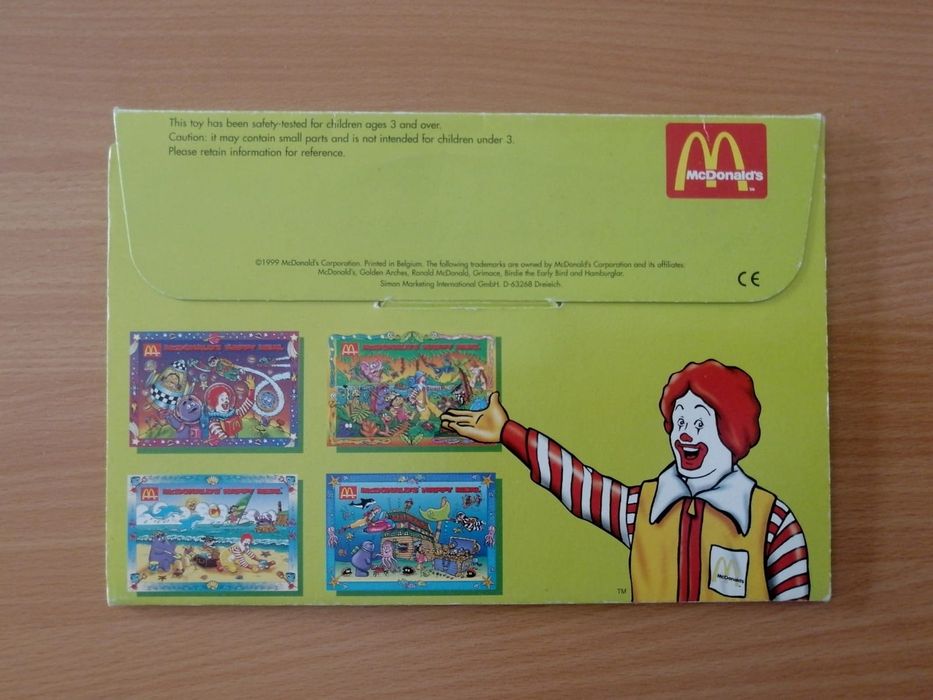 Puzzle do Mac Donalds uma edição de 1999

Em embalagem de origem e com