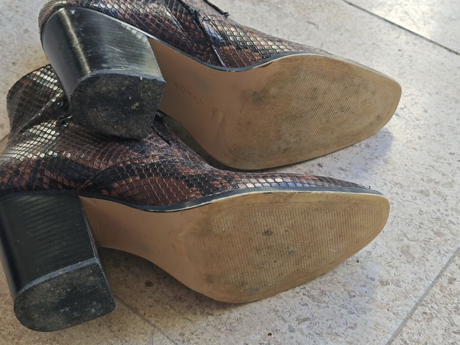 Botins Zara Cobra Salto Alto Tam 36