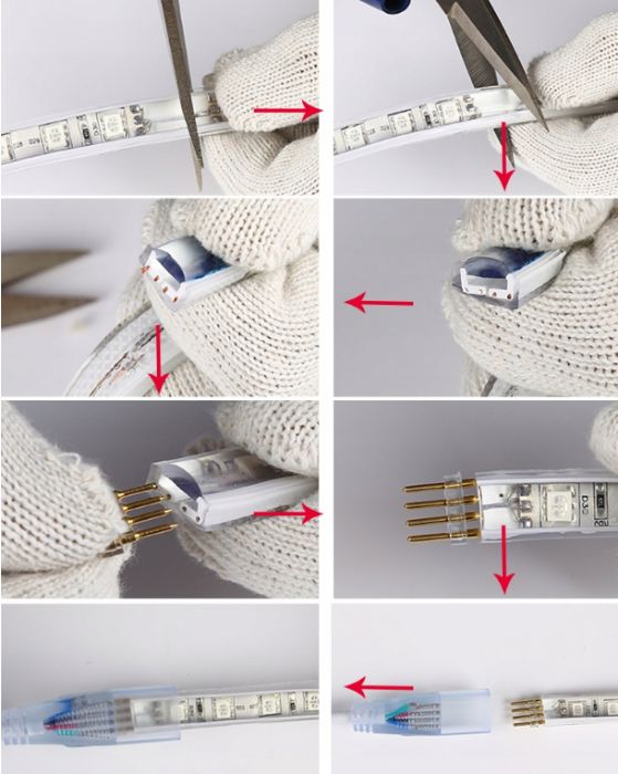 TAŚMA LED RGB 230 V Wodoodporna na metry