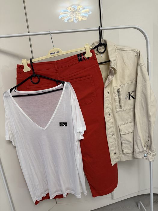 CalvinKlein Л-2хл плащ тренч куртка бомбер піджак бежева демі вітровка