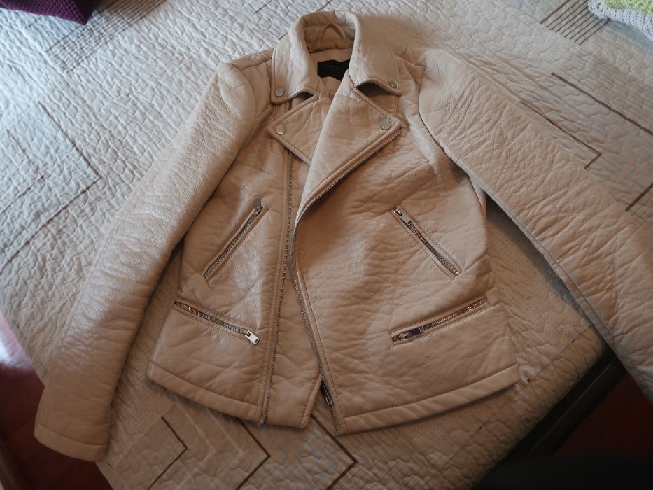 Casaco de Napa Branco Sujo