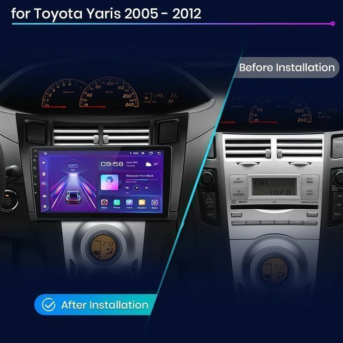 Toyota Yaris – Radio Android 9” CarPlay