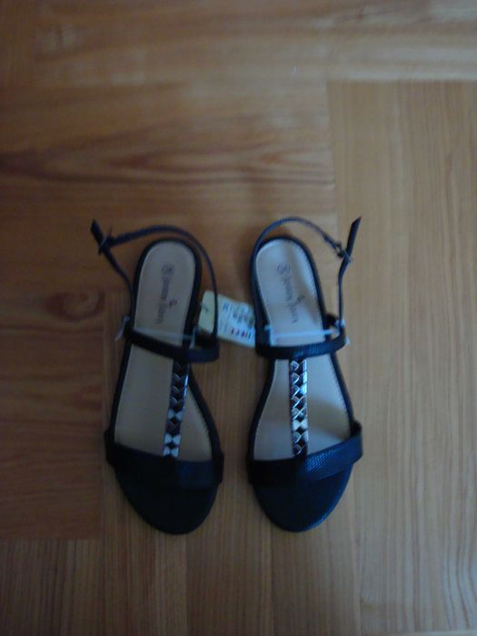 czarne sandałki/ czarne sandały