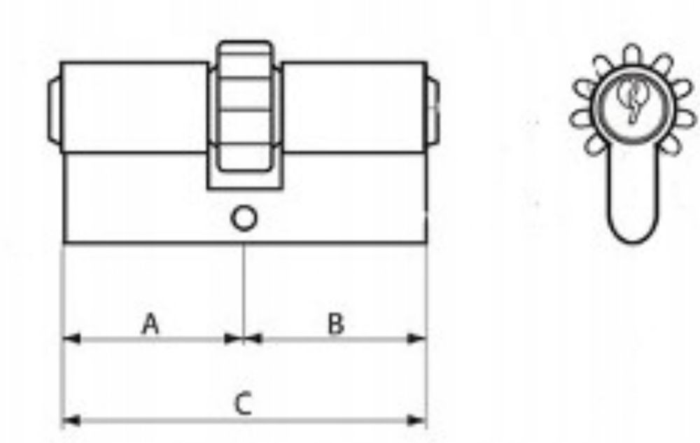 Wkładki 1 klucza do Zamka Delta Zewnętrzne