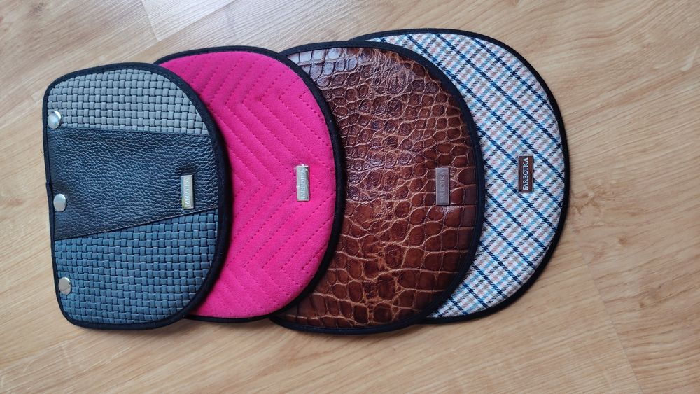 Farbotka klapki model Luna Smart patchwork, skóra, chevron, krata