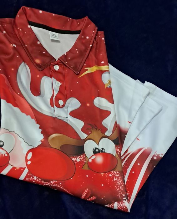 Bluzka koszulka bluza polo Świąta Renifer XXXL