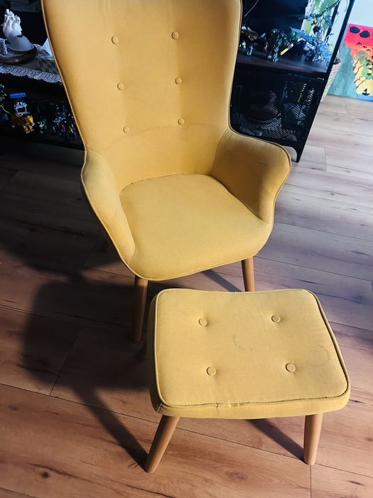 Fotel podnóżek zestaw ikea jysk