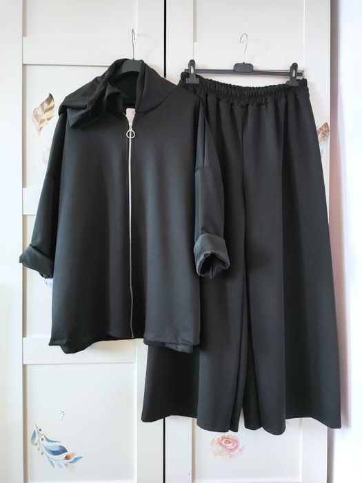 Super dresy dres oversize wiskoza bluza spodnie wide leg XL XXL 3XL