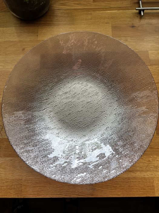 Patera Szklana szara 40 cm