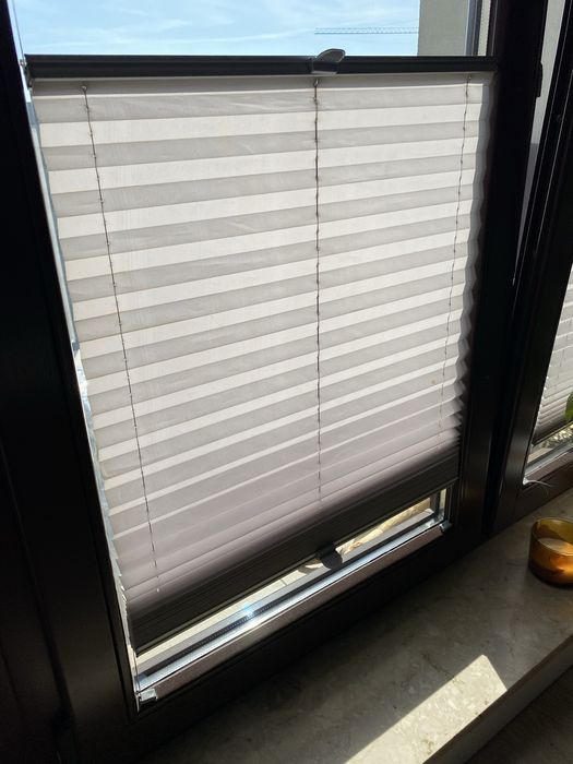 Plisy okienne szare jasne - 3 sztuki