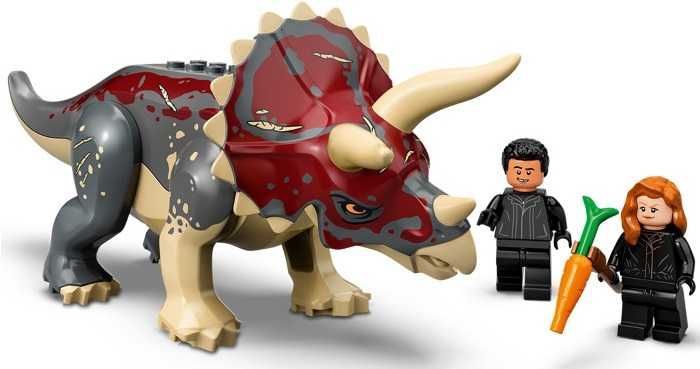 210EL. Nowe Klocki Triceratops i Zasadzka do LEGO Jurassic World 76950