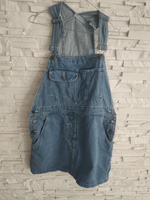 Spódnica z jeansu na  szelkach 44