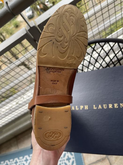 Kozaki oficerki Ralph Lauren brązowe Tan 10B 41