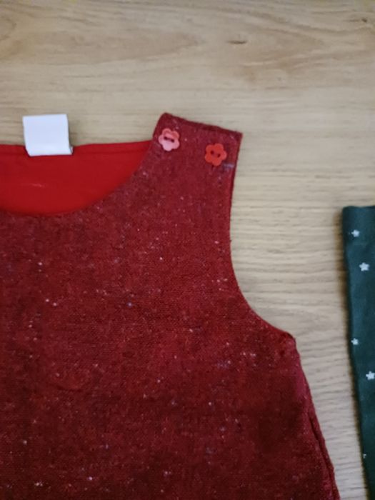 Święta zestaw sukienka r. 80