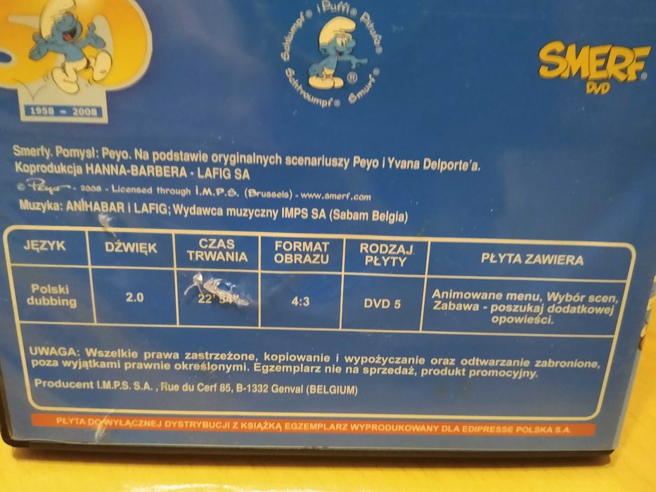 Bajka DVD - Smerfy. Kosmosmerf.
