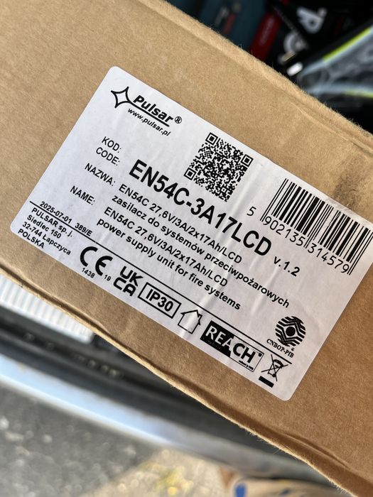 Zasilacz Do Systemów Przeciwpożarowych Pulsar EN54C-3A17LCD