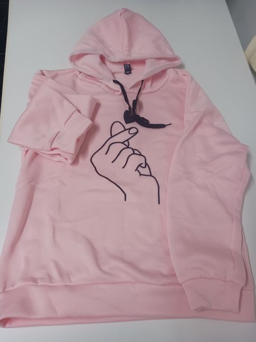 Sweatshirt polar cor de rosa