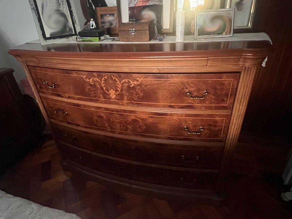 Mobília de Quarto Completa em Cerejeira com Embutidos