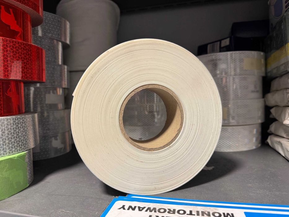 Taśma odblaskowa konturowa 3 M 50 m Biała Ciągła Oryginalna