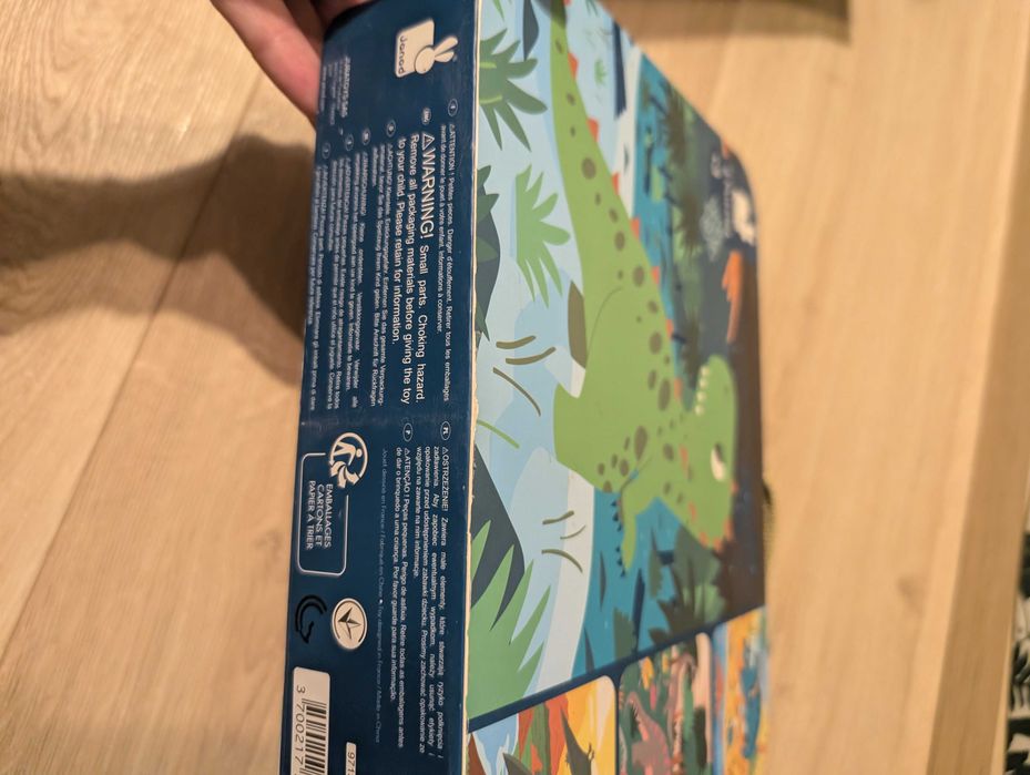 Janod Puzzle progresywne w walizce Dinozaury 4 układanki
