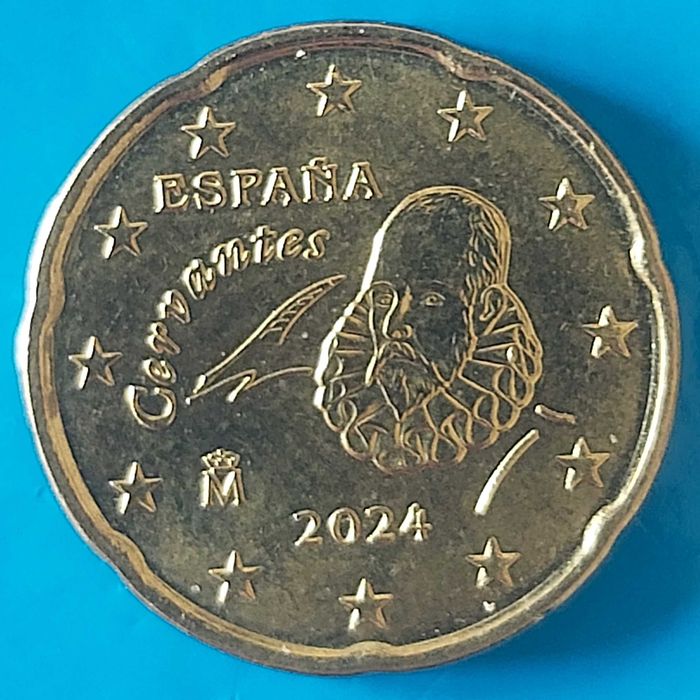 20 Cêntimos de 2024 de Espanha, Miguel Cervantes