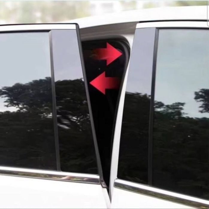 Молдинги стоек на Mitsubishi Outlander 3