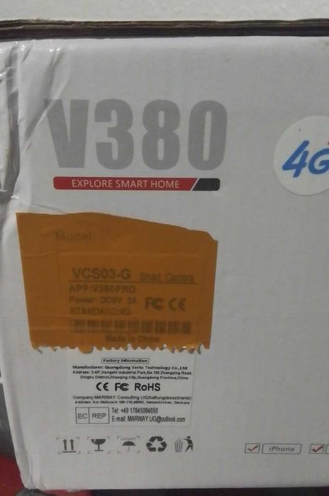 Câmara Vigilância Solar 4G V380 – Nova!!