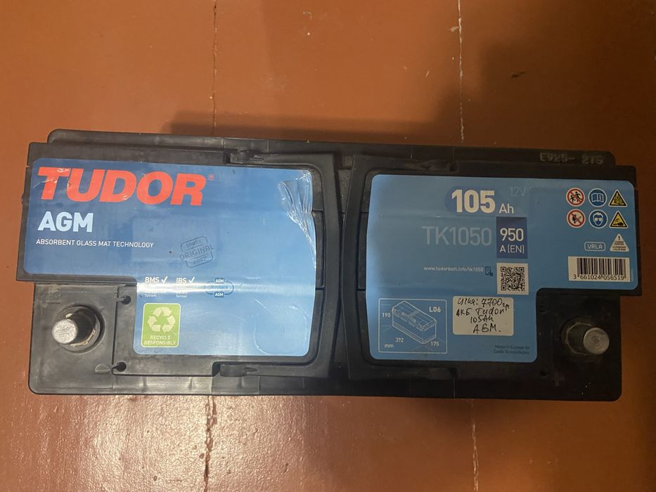 Акумулятор Tudor AGm 105 Ah