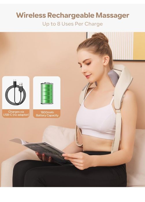 Urządzenie do masażu karku z ciepłem 2 w 1