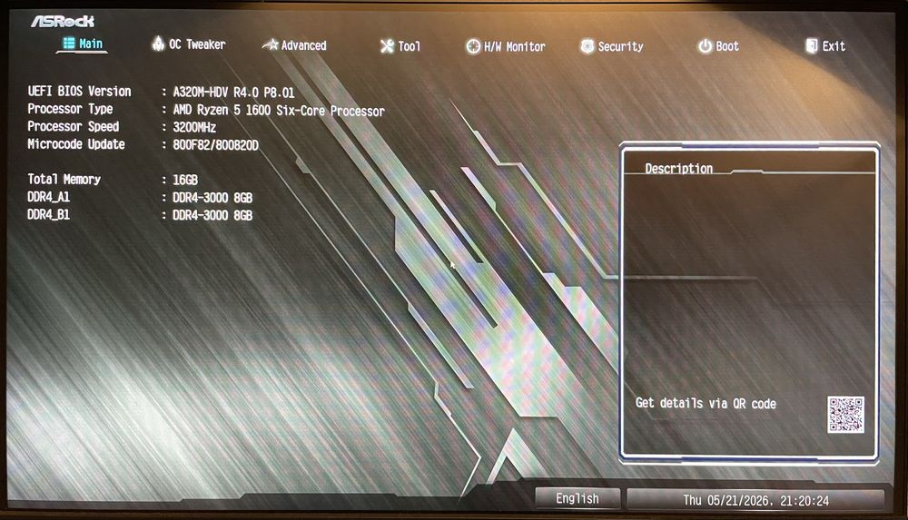 Ігровий AM4 сет Ryzen 5 1600AF (2600) + Asrock A320M + 16GB DDR4 + кулер