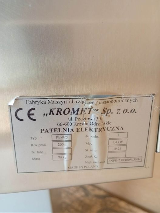 Patelnia elektryczna PE 025 KROMET