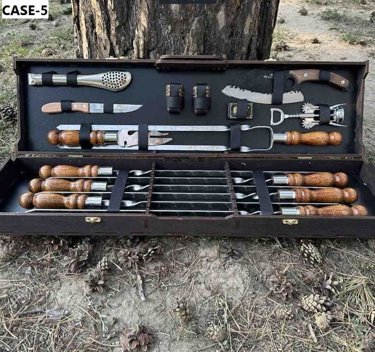 Набор шампурів у кейсі / подарунок чоловіку / ручна робота / варіанти.