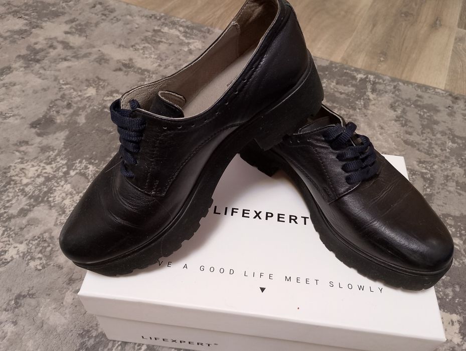 Туфлі жіночі шкіряні (дербі)