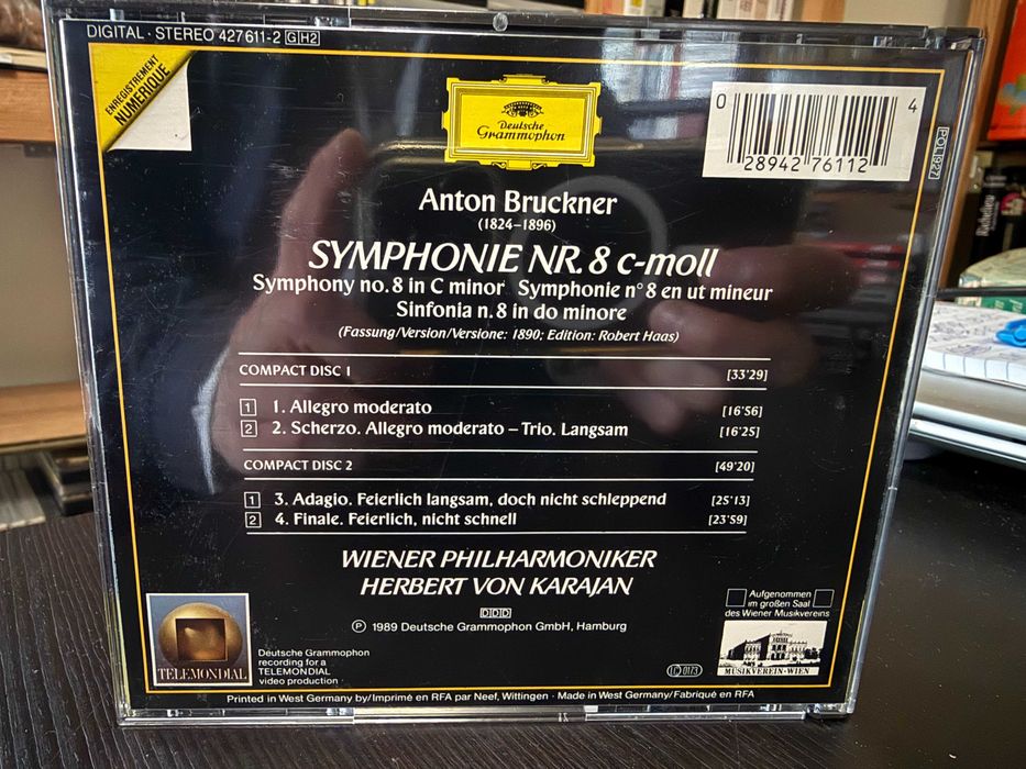 Bruckner – Symphonie N. 8 – Wiener Philharmoniker, Herbert von Karajan