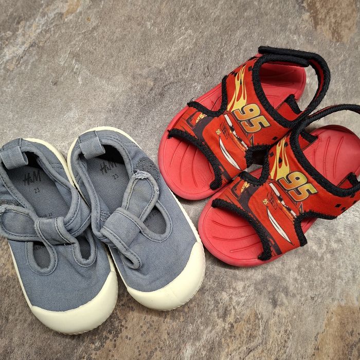 Klapki sandałki Cars r.  23 + tenisówki