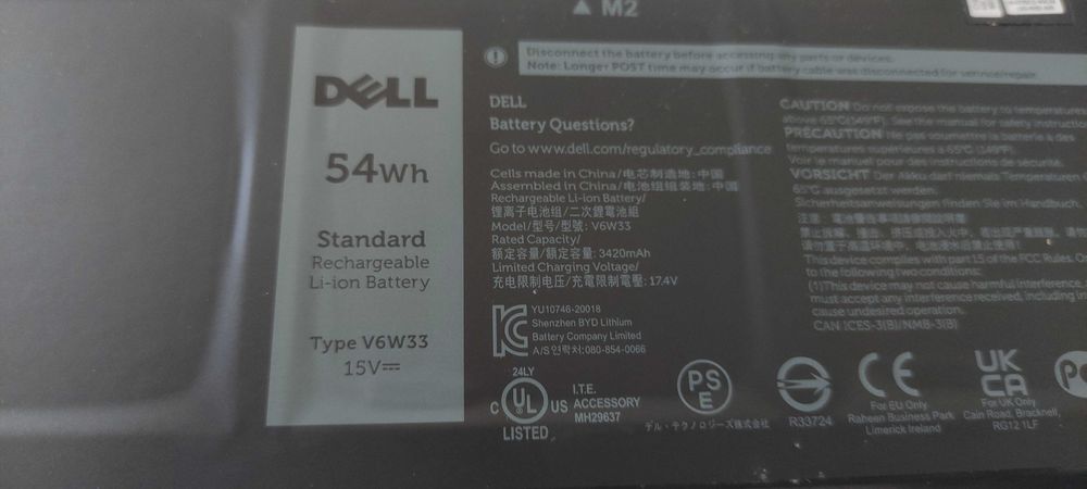 bateria DELL V6W33 Inspiron 5410 2-IN-1 7415 2-IN-1